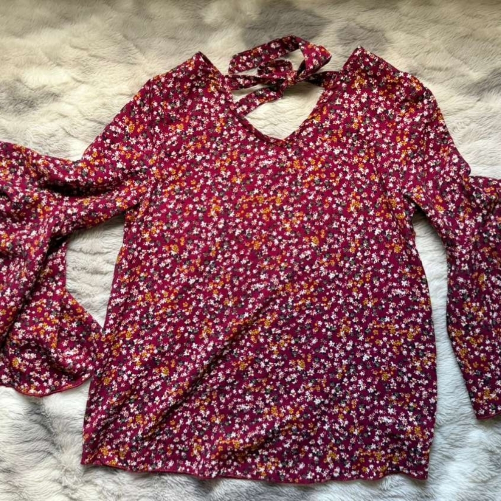 Floral Burgundy Women's Top